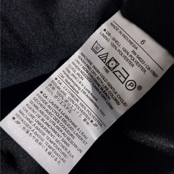 NWT@$120! BANANA REPUBLIC! LUXE BLACK POUF SLEEVE, BELTED WAIST DRESS! SZ 6 - Picture 11 of 12